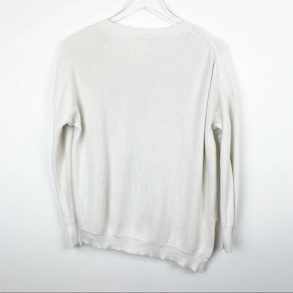 Athleta | Ivory Rest Day Asymmetric Sweater - Picture 8 of 13